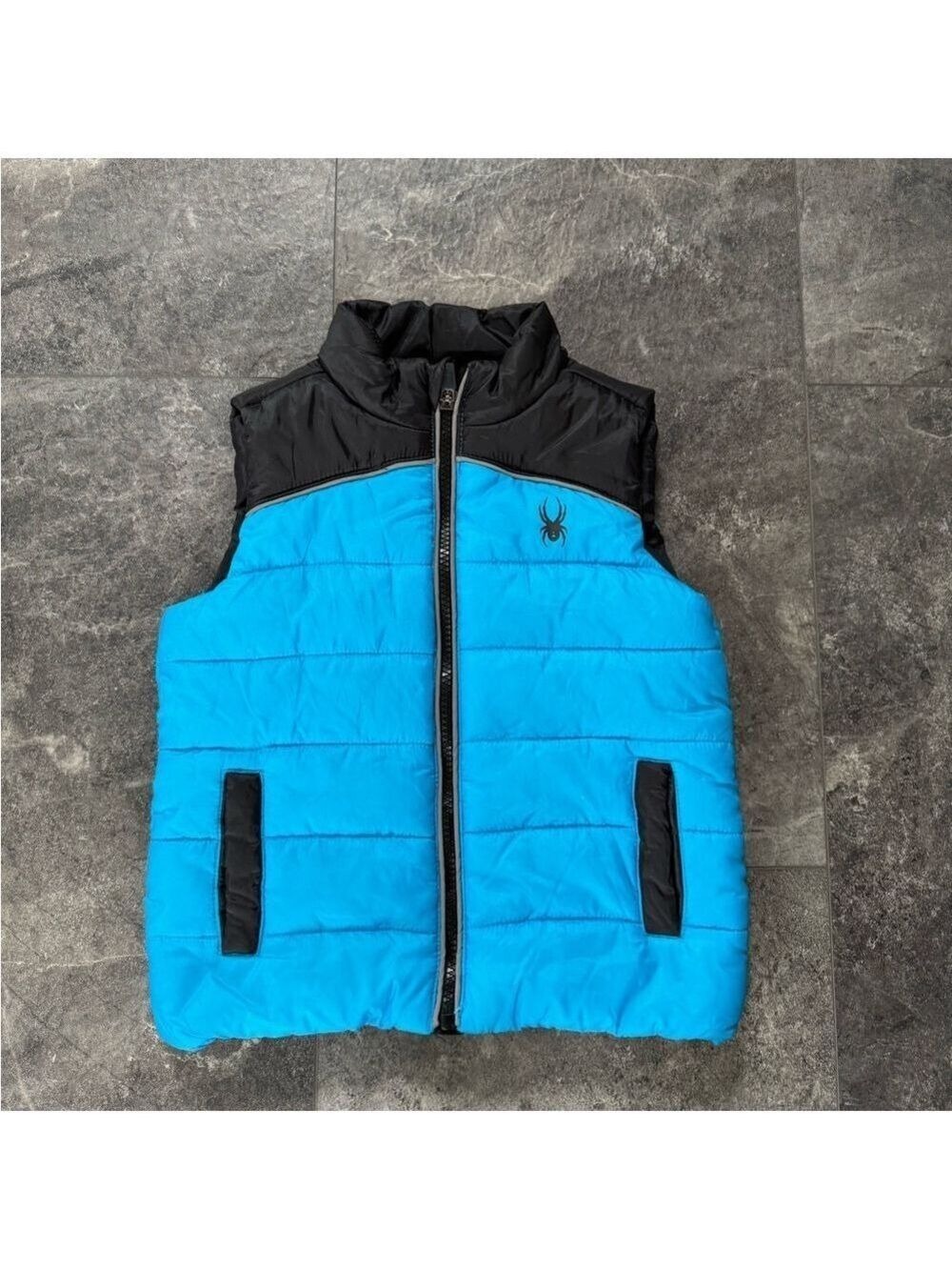 Spyder Baby Blue And Back Zip Up Puffer Vest Boys Size 2T